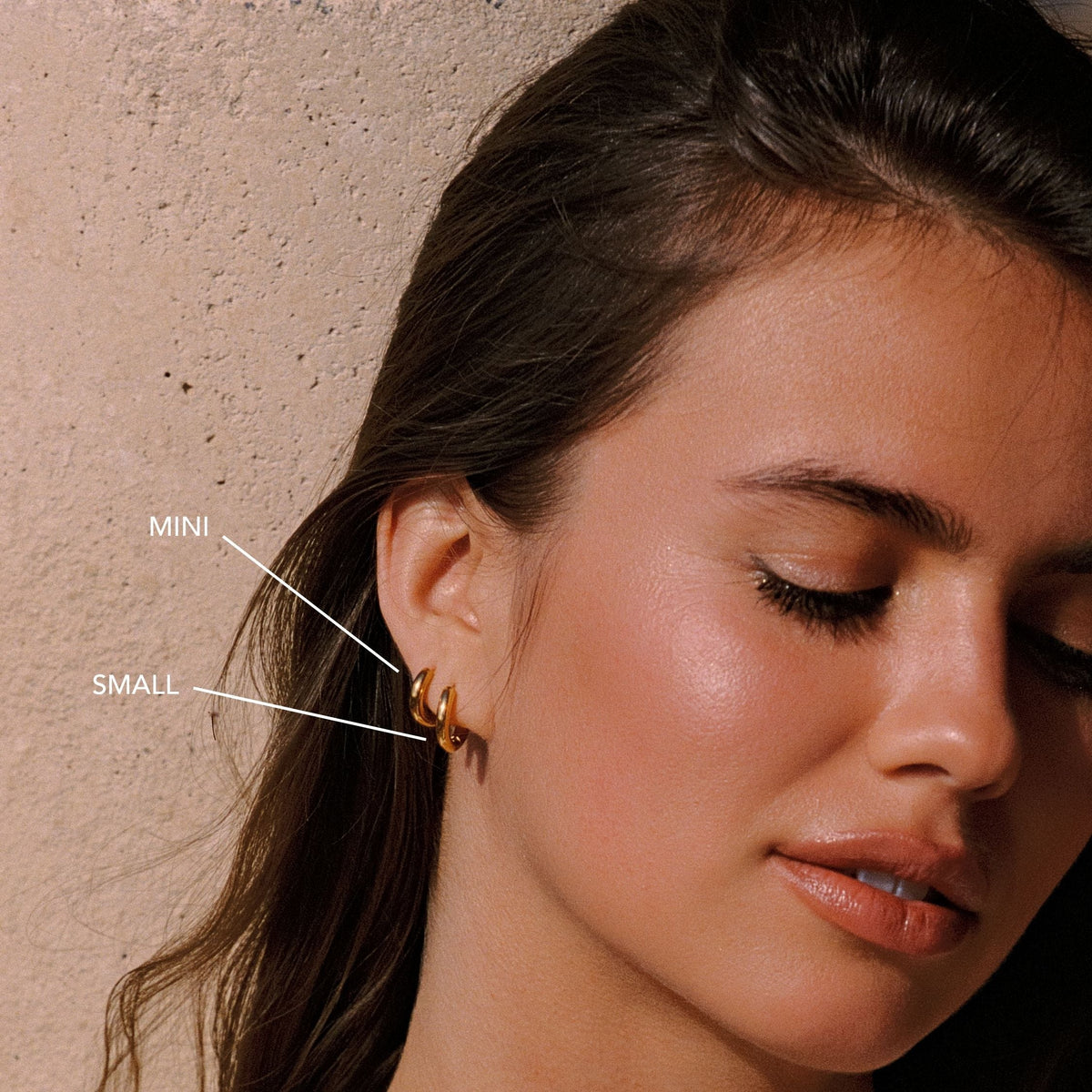 Classic Thick Hoop Earrings, 14–36 mm, Steel