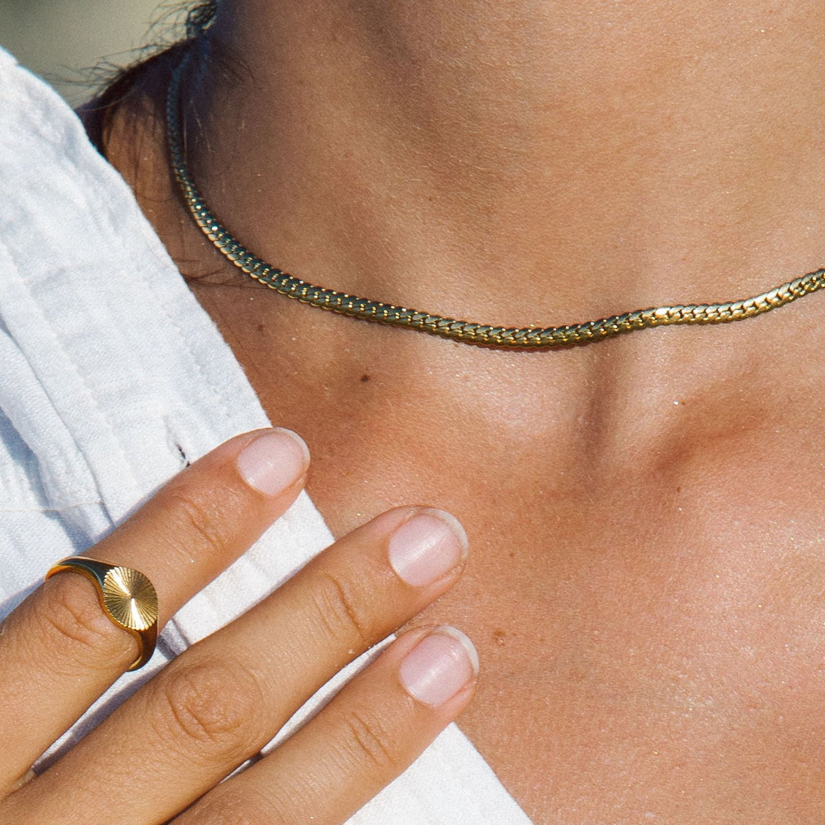 Curb Chain Choker, 3 mm × 36 cm — Classy