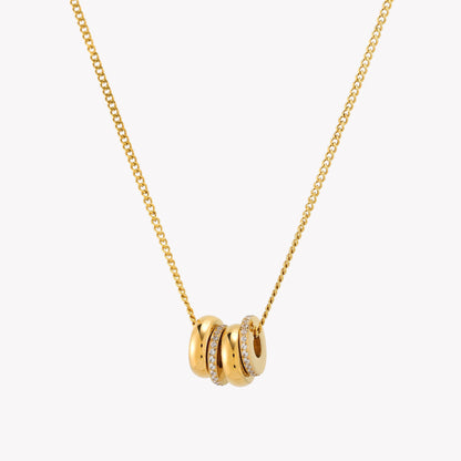 Triple Ring Zircon Necklace — Monte Carlo