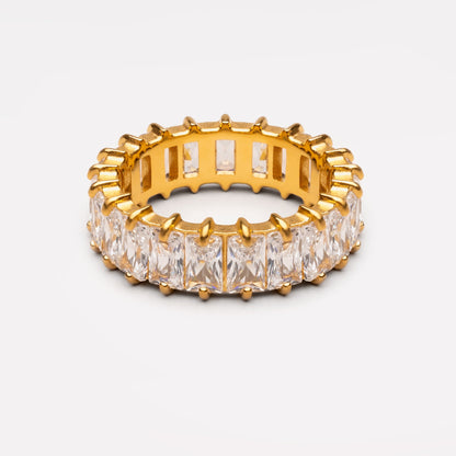 Rectangular Zircon Eternity Ring, 6.7 mm