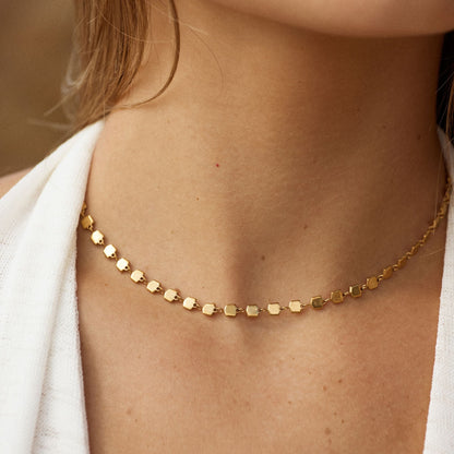 Round Disc Chain Choker, 39 cm — Ilios