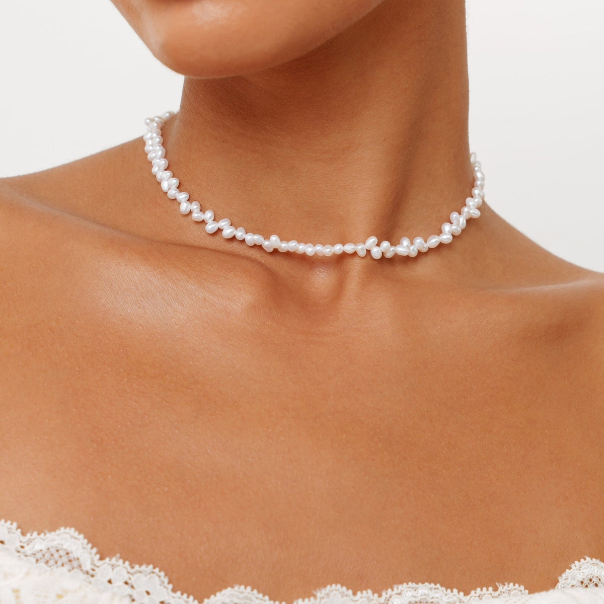 Freshwater Pearl Choker Necklace — Dolce