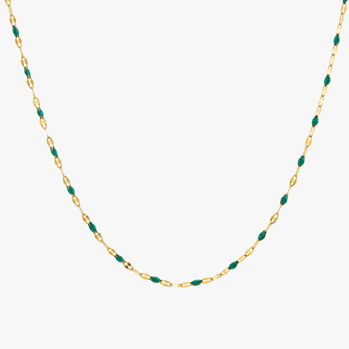 Green Enamel Choker Necklace — Emerald Coast