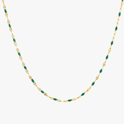 Green Enamel Choker Necklace — Emerald Coast