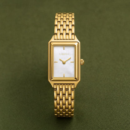 Rectangular Mother-of-Pearl Quartz Watch — Astra