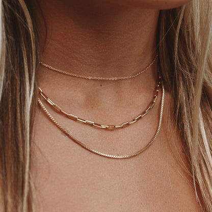 Triple Layer Chain Necklace — Saona