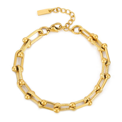 Paperclip Link Bracelet, Steel — Island Links