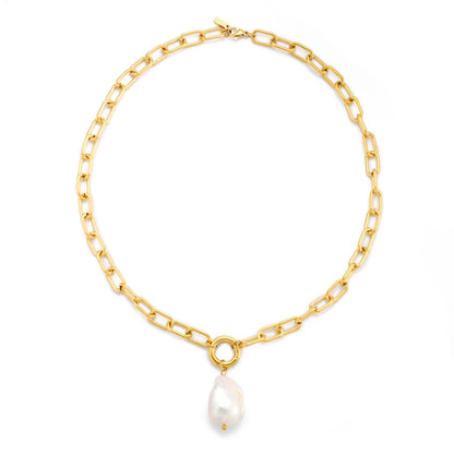 Freshwater Pearl Link Necklace, 45 cm — Portofino