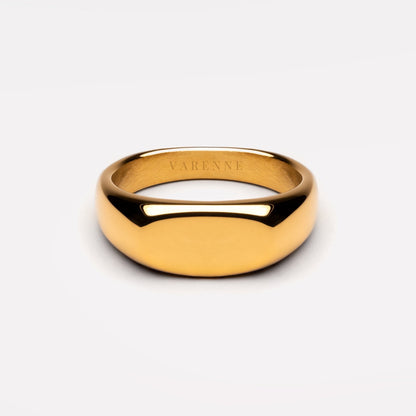 Plain Oval Signet Ring, Steel — Everyday