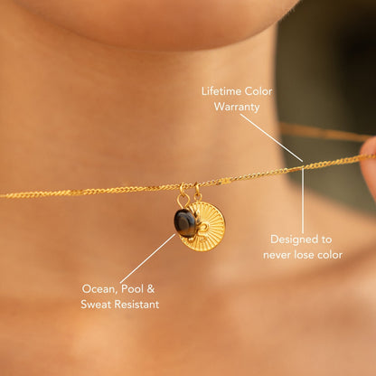 Snake Coin and Tiger Eye Necklace, Steel