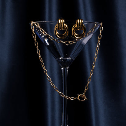Paperclip Toggle Choker, 42 cm, Steel