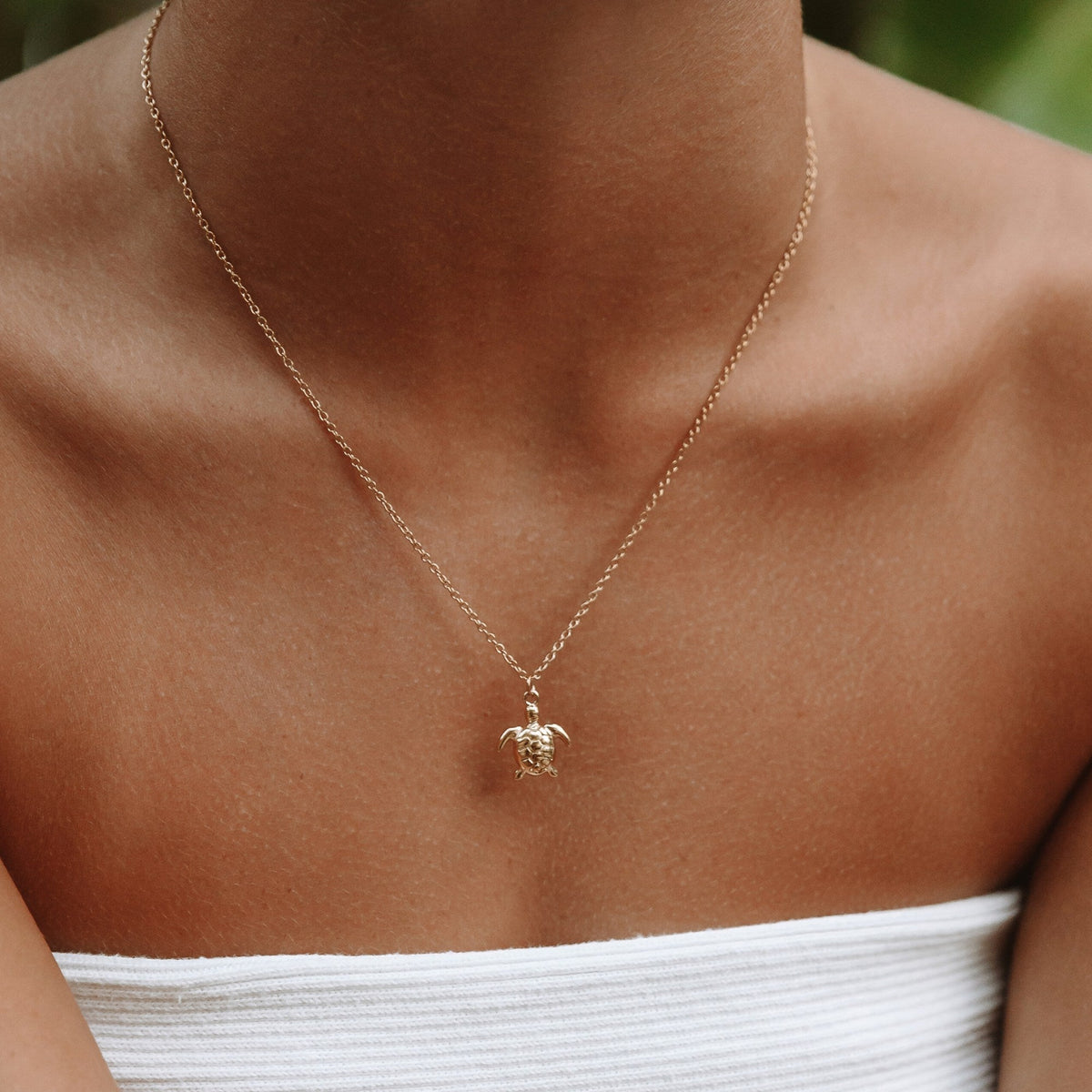 Sea Turtle Pendant Necklace, 45 cm