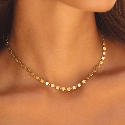 Round Disc Chain Choker, 39 cm — Ilios
