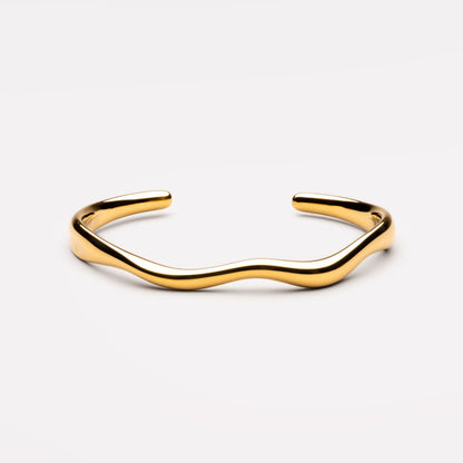 Wave Open Cuff Bracelet, 54 × 60 mm — Cala