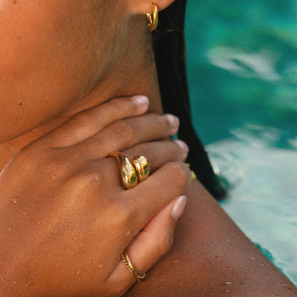 Open Wrap Statement Ring — Double Twist