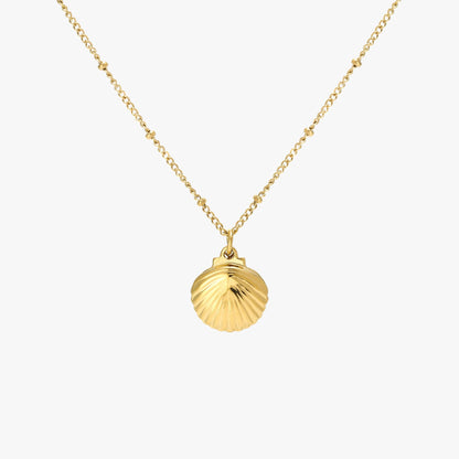 Reversible Shell and Pearl Pendant Necklace