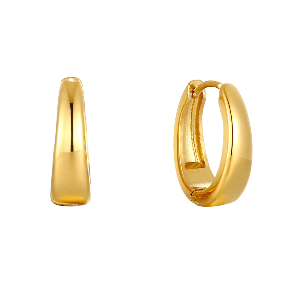 Teardrop Hoop Earrings, 17.5 mm, Steel