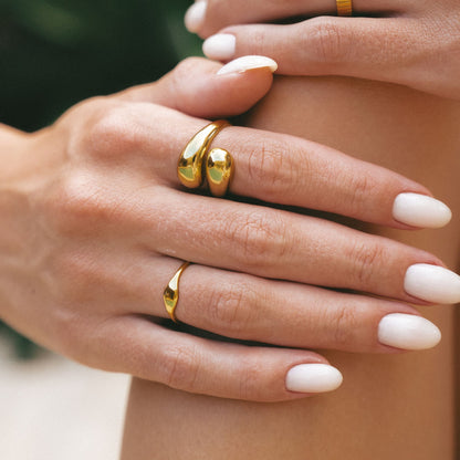 Open Wrap Statement Ring — Double Twist