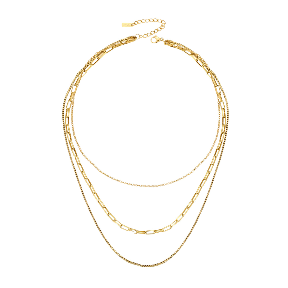 Triple Layer Chain Necklace — Saona