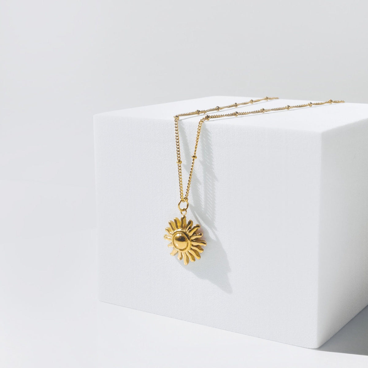 Sunburst Pendant Necklace, 45 cm