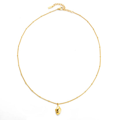 Organic Nugget Pendant Necklace — Goldie