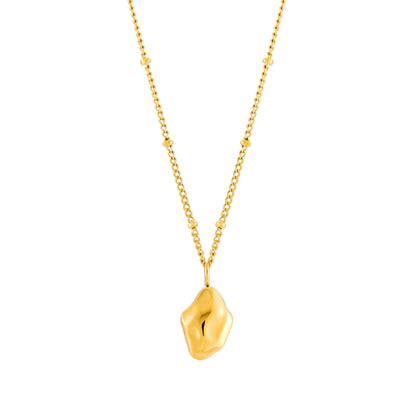 Organic Nugget Pendant Necklace — Goldie