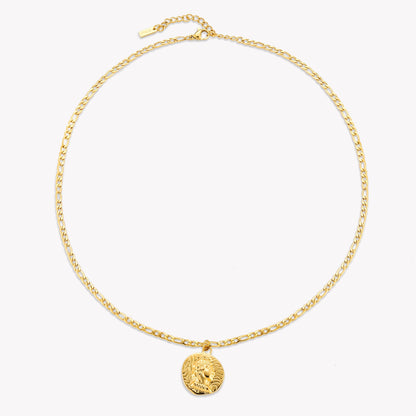 Roman Coin Pendant Necklace, Steel — Roma