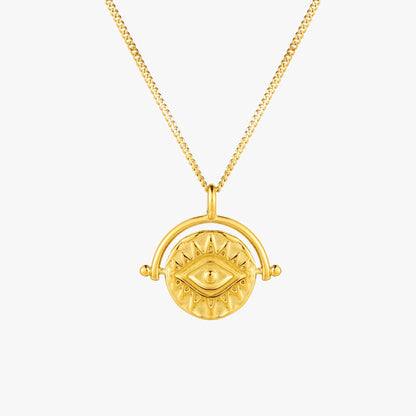 Eye Coin Pendant Necklace, 24 mm — Athena