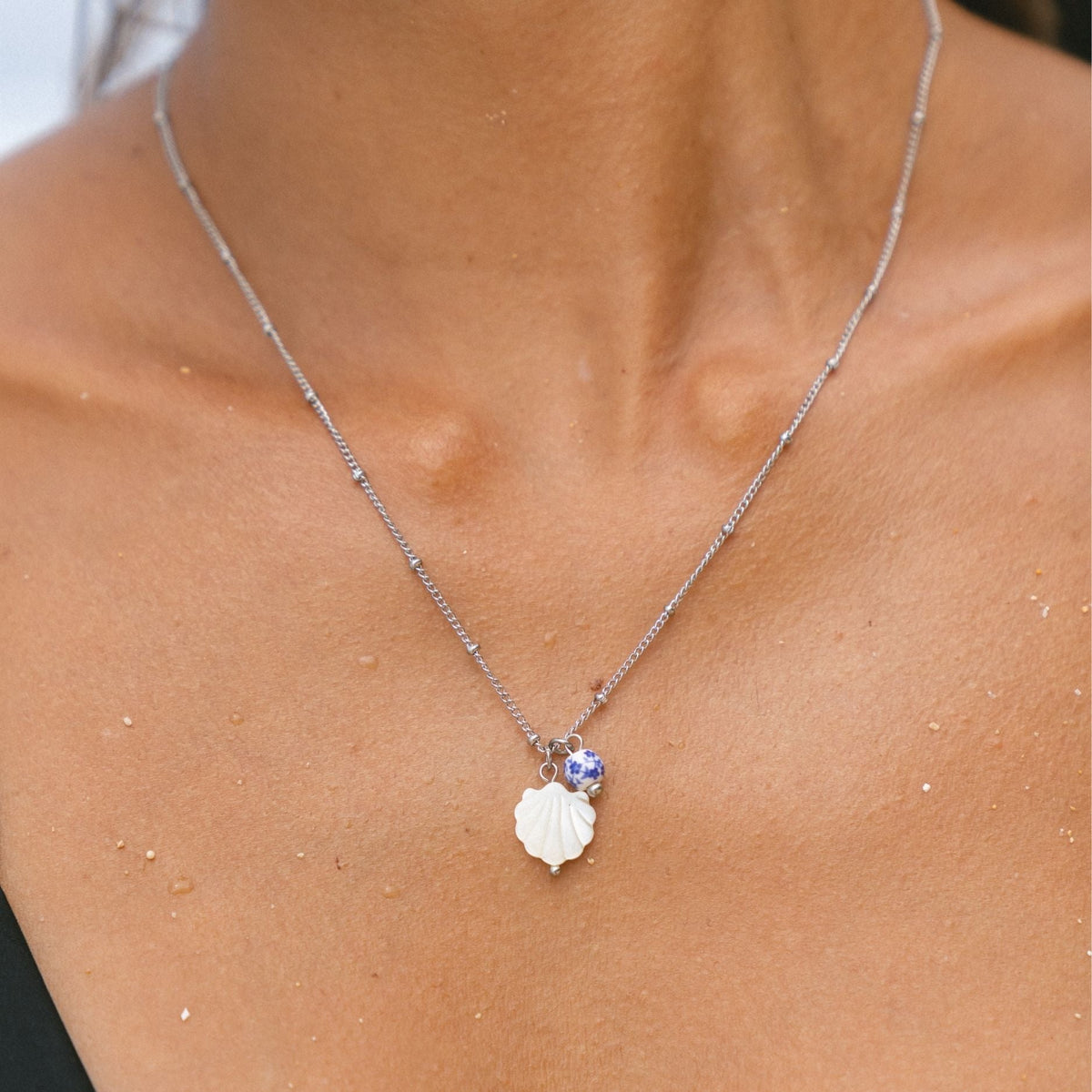 Mother-of-Pearl Shell Necklace — Santorini