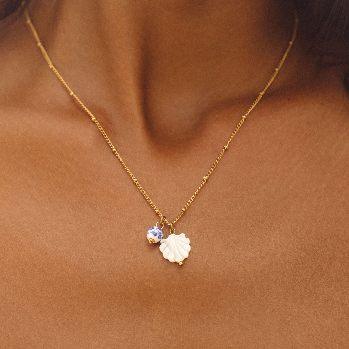 Mother-of-Pearl Shell Necklace — Santorini