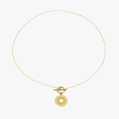 Sun Coin Toggle Necklace, 15 mm — Helios