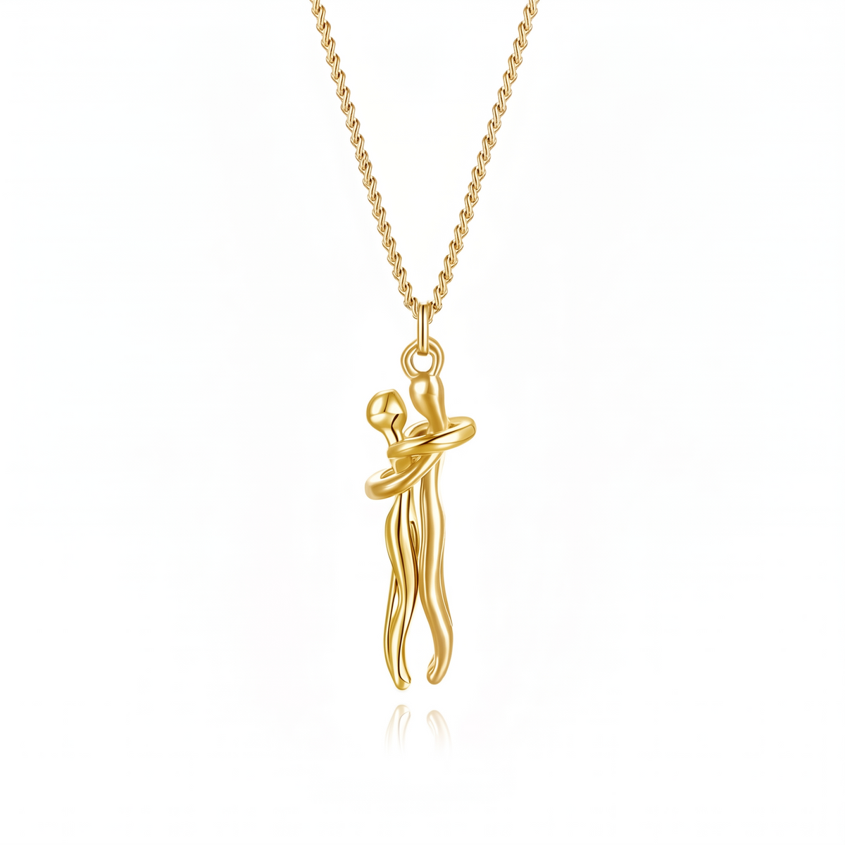 Hugging Figures Pendant Necklace — Embrace