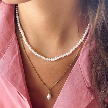 Mini Freshwater Pearl Choker, 36–42 cm