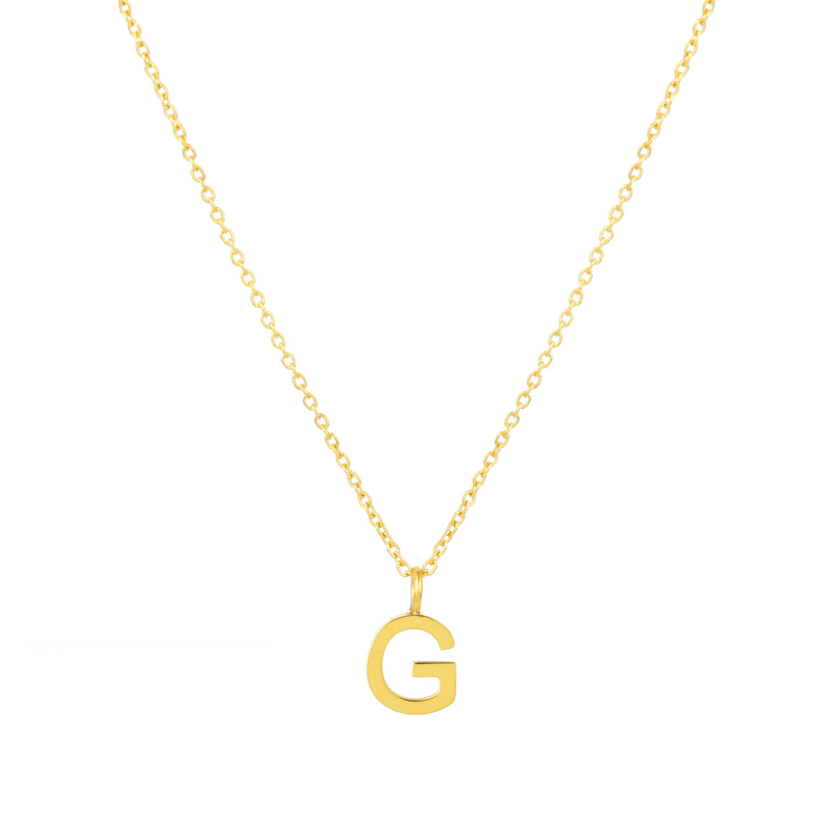 Initial Letter Pendant Necklace, A–Z, 45 cm