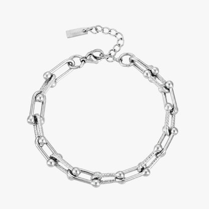 Paperclip Link Bracelet, Steel — Island Links