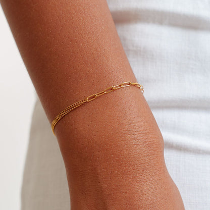 Curb and Paperclip Chain Bracelet — Balance