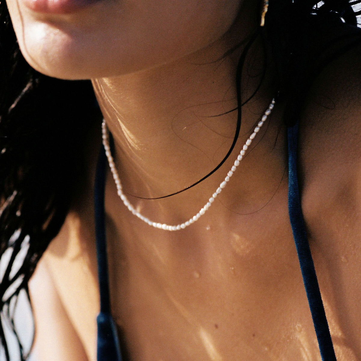 Tiny Freshwater Pearl Choker, 2.5–2.8 mm