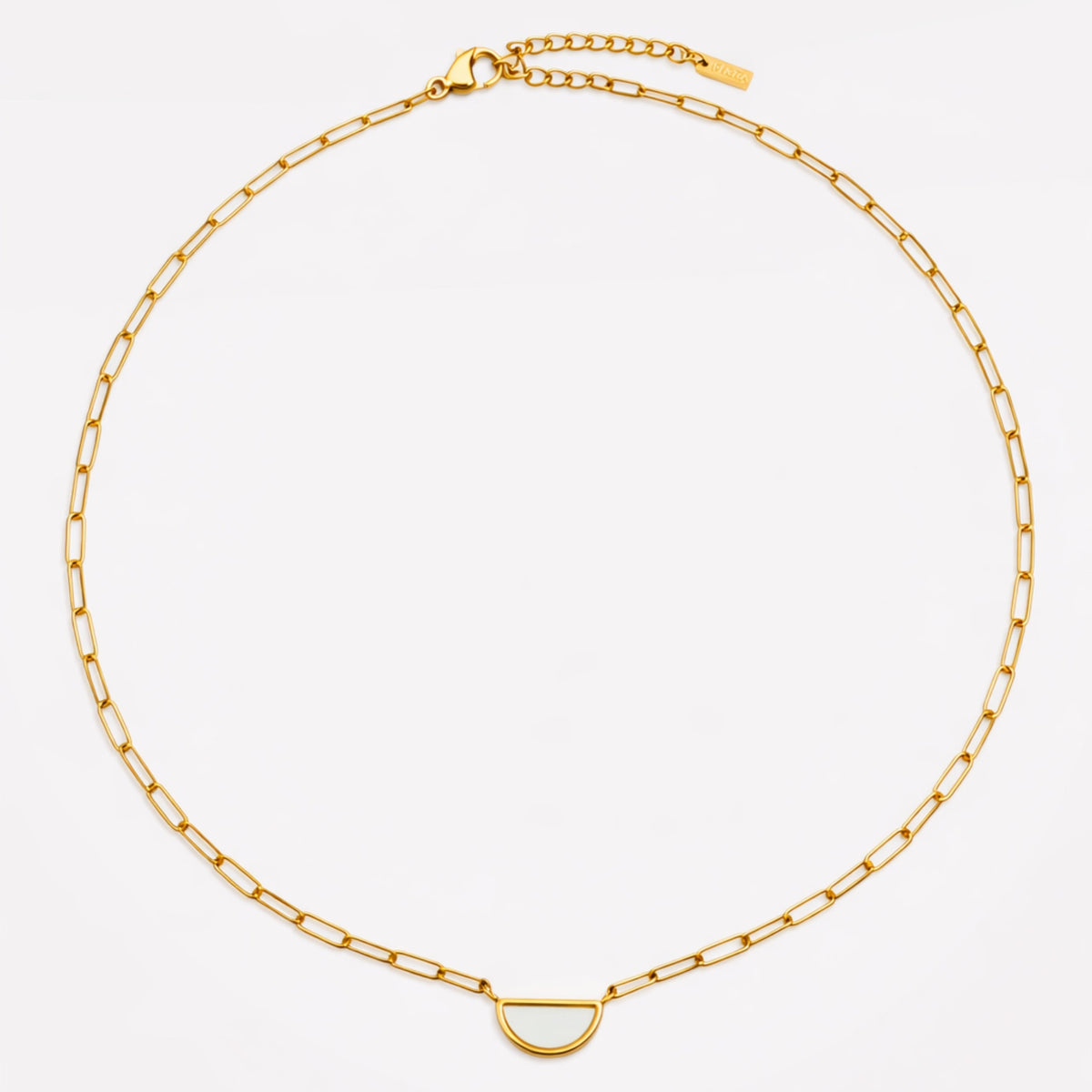 Mother of Pearl Paperclip Choker — Muse