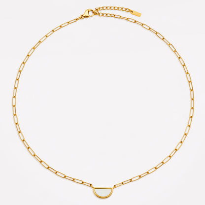 Mother of Pearl Paperclip Choker — Muse