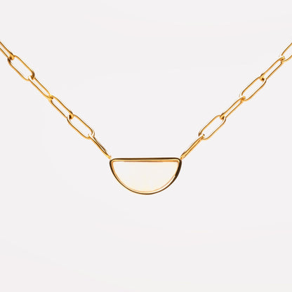 Mother of Pearl Paperclip Choker — Muse