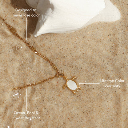 Mother of Pearl Turtle Necklace — Guardian