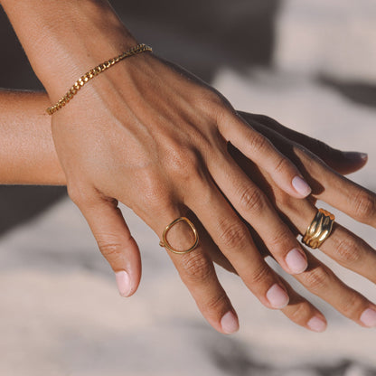 Open Oval Outline Ring — Bahia