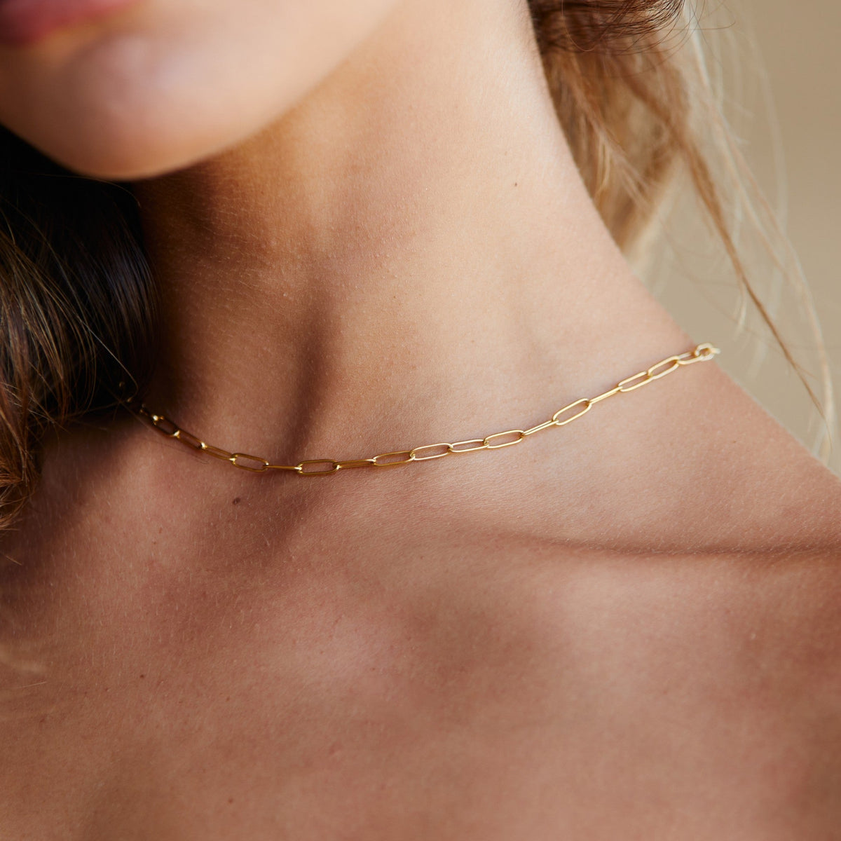 Paperclip Chain Choker, 3 mm × 39 cm — Cozumel