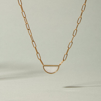 Mother of Pearl Paperclip Choker — Muse