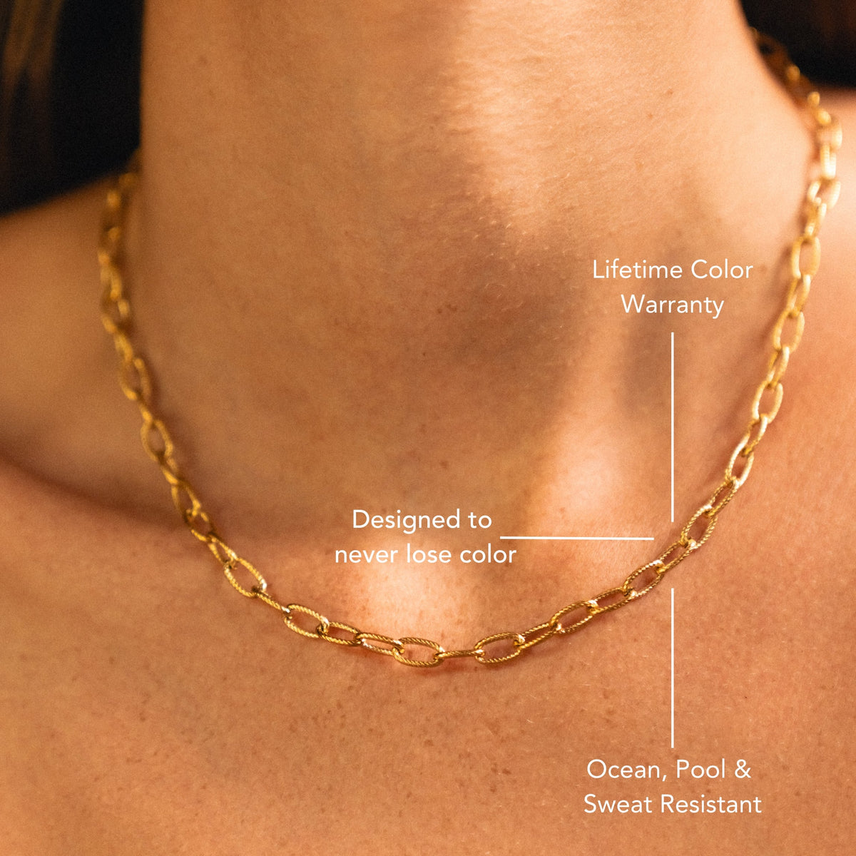 Paperclip Toggle Choker, 42 cm, Steel