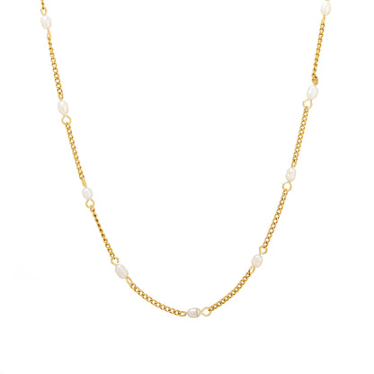 Freshwater Pearl Station Choker, 37 cm