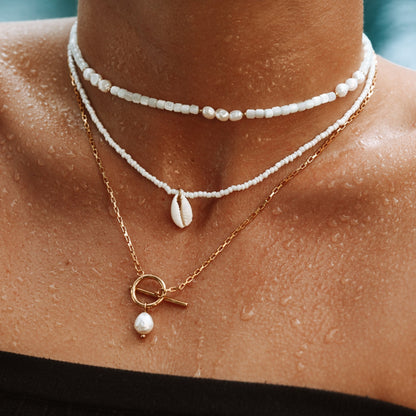 Freshwater Pearl Toggle Necklace, 45 cm — La Isla