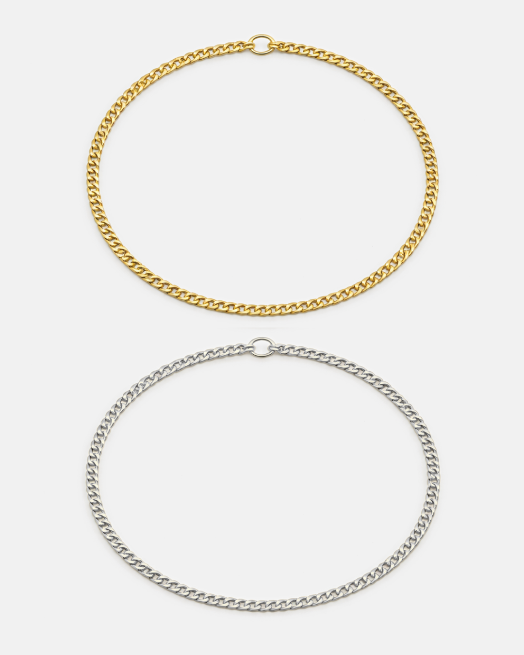 Men’s Permanent Couple Bracelet Set, 2 Pieces, Silver and Gold-Plated