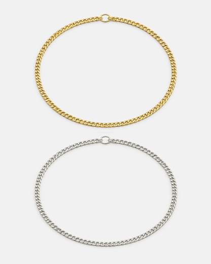 Men’s Permanent Couple Bracelet Set, 2 Pieces, Silver and Gold-Plated