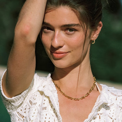 White Zircon Hoop Earrings, 13 mm — Lumière